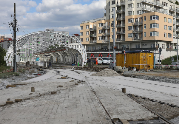 New rail construction - Barrandov - Slivenec