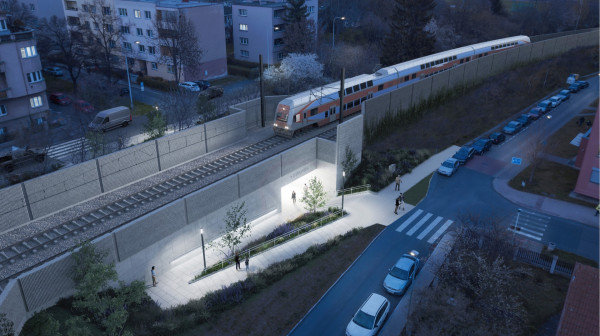 Subway in Krajní street - vizualization dh architekti a Metroprojekt