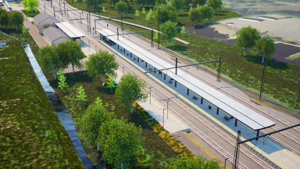 Nýřany railway station- visualization