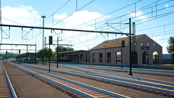 Nýřany railway station- visualization